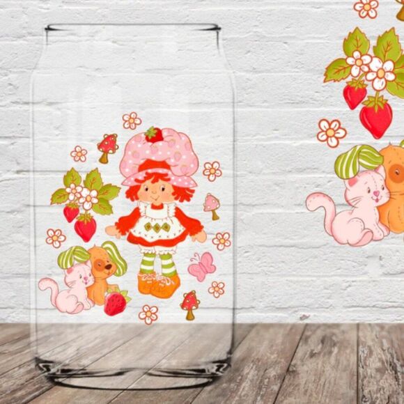 Other - Strawberry Shortcake NEW 16oz glass can cup